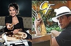 Two cigar rollers shown at wedding and golf awards dinner Cigar Rollers for golf outings, corproate and wedding receptions