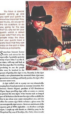 Premier cigar lifestyle magazine CIGAR writes on Cigar Catering® 