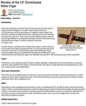 Author Gary Manelski reviews the SoHo robusto cigar