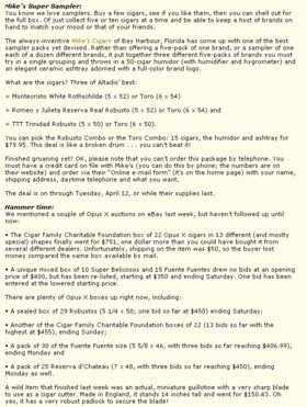 CigarCyclopedia detailed, in depth article scan on cigar roller events, part 2
