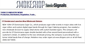 Article scan of Smokeshop magazine's opinon piece on the new Cigar Catering® featuring cigar rollers for wedding and golf events